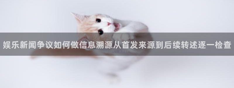黑料热点事件：娱乐新闻争议如何做信息溯源从首发来源到后续转述逐一检查